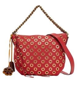 Eyelets Small Nomad Hobo, Leather, Red, MII, 1*